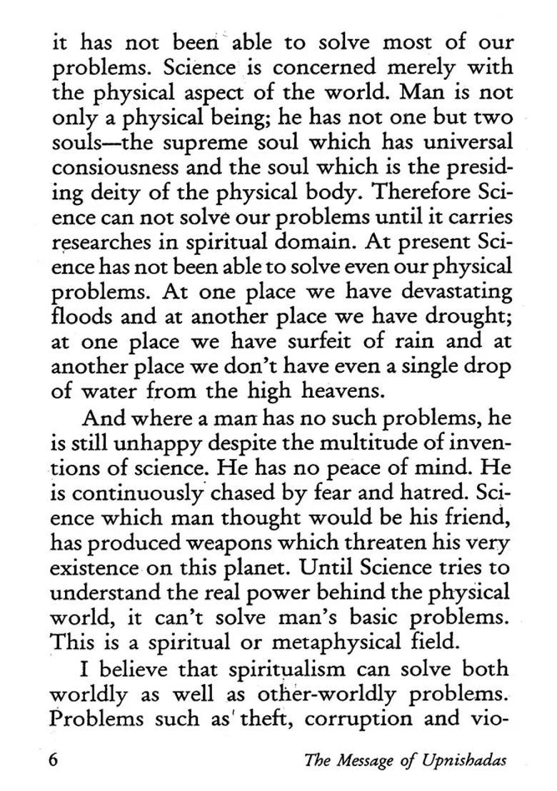 The Message Of The Upanishads- The Spiritualistic Lesson Inherent In The Upanishads Can Serve As A Panacea For All Ills - Indya