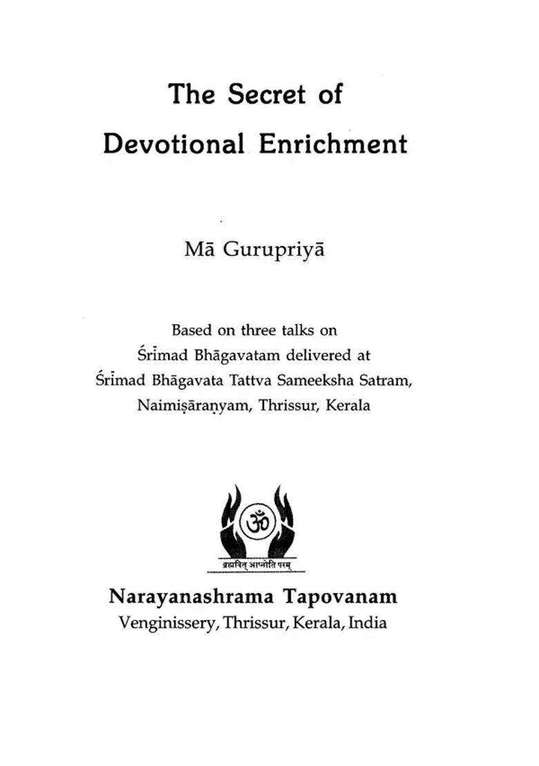 The Secret Of Devotional Enrichment - Indya