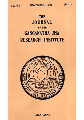 The Journal Of The Ganganath Jha Research Institute Vol-Vi November 1948 Part 1 An Old And Rare Book
