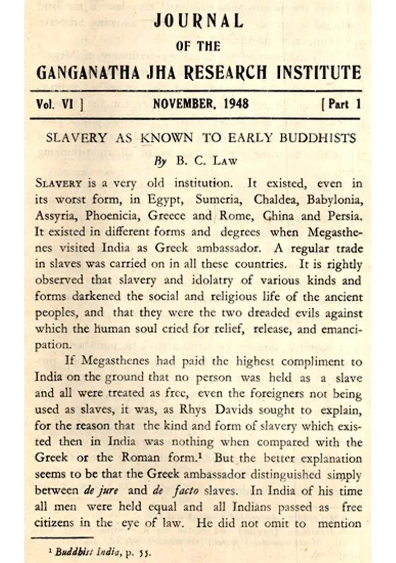 The Journal Of The Ganganath Jha Research Institute Vol-Vi November 1948 Part 1 An Old And Rare Book - Indya