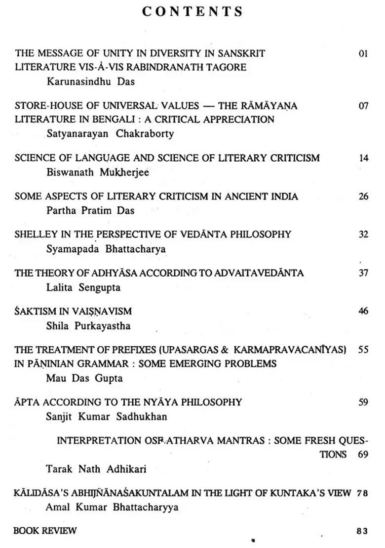 Journal Of The Department Of Sanskrit Vol. Xiv- 2006 An Old And Rare Book - Indya