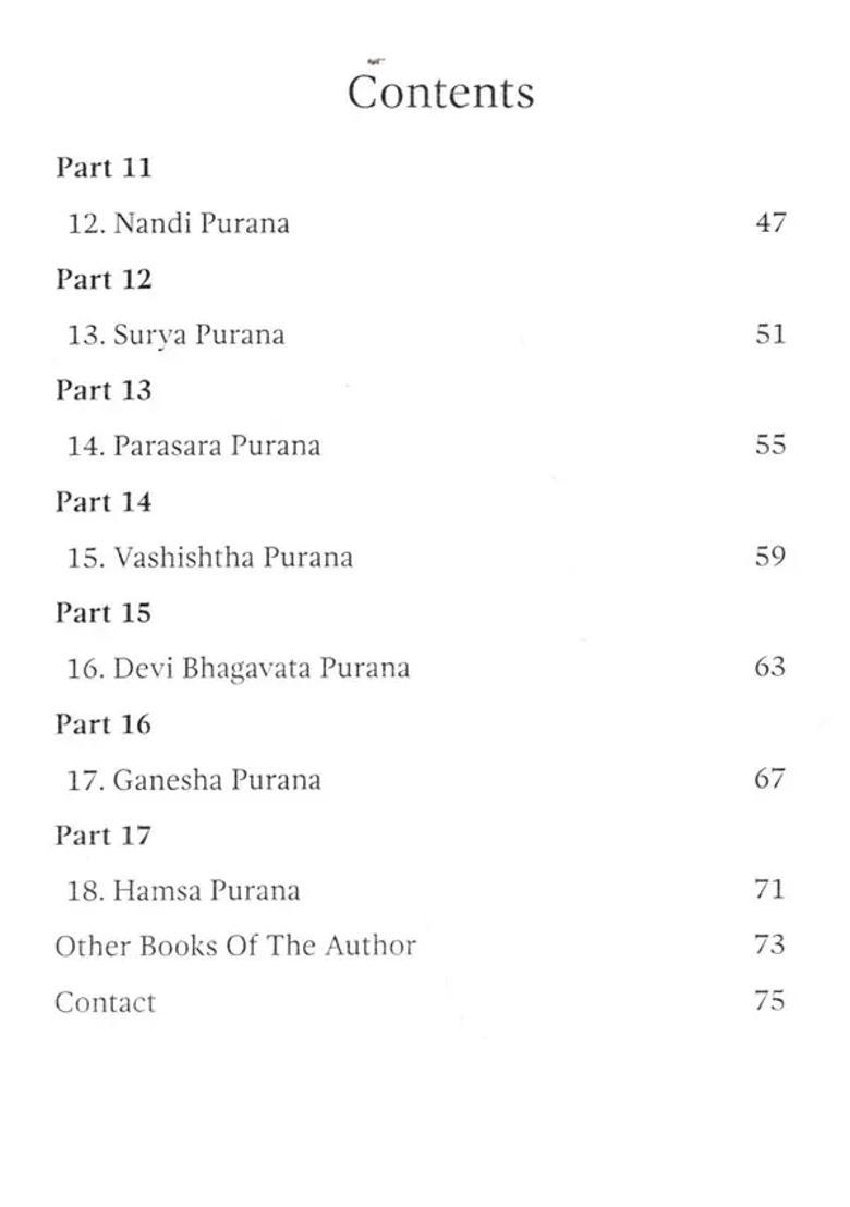 Synopsis Of The 18 Upa Puranas - Indya