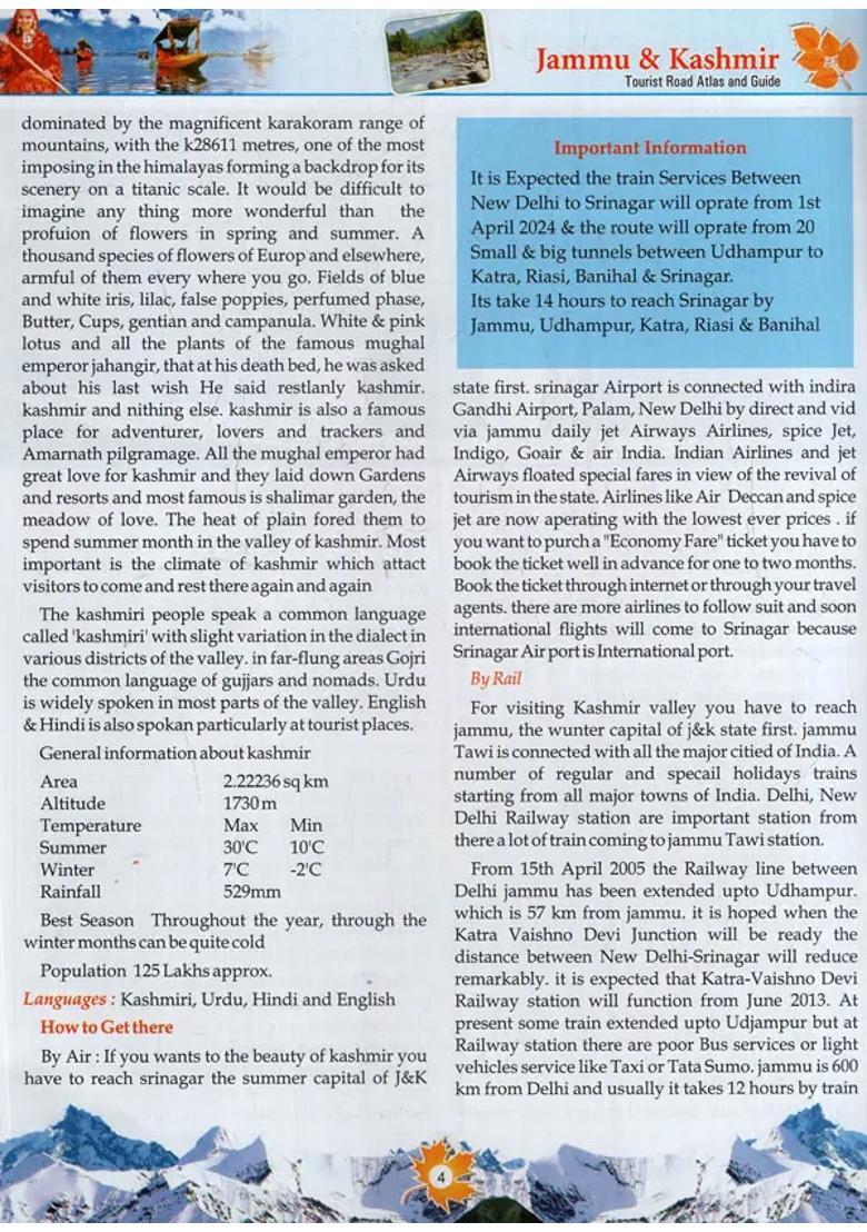 A Visit To Jammu & Kashmir Paradise On Earth A Complete Tourist Guide With Route Maps - Indya