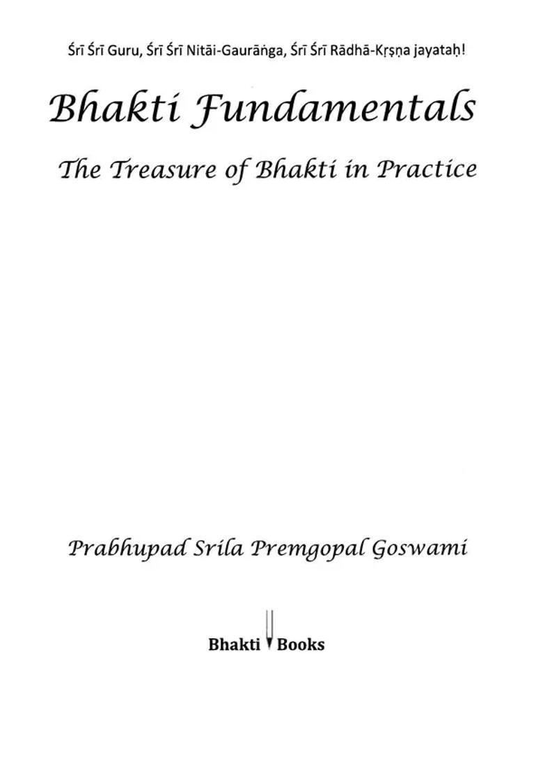 Bhakti Fundamentals The Treasure Of Bhakti In Practice - Indya