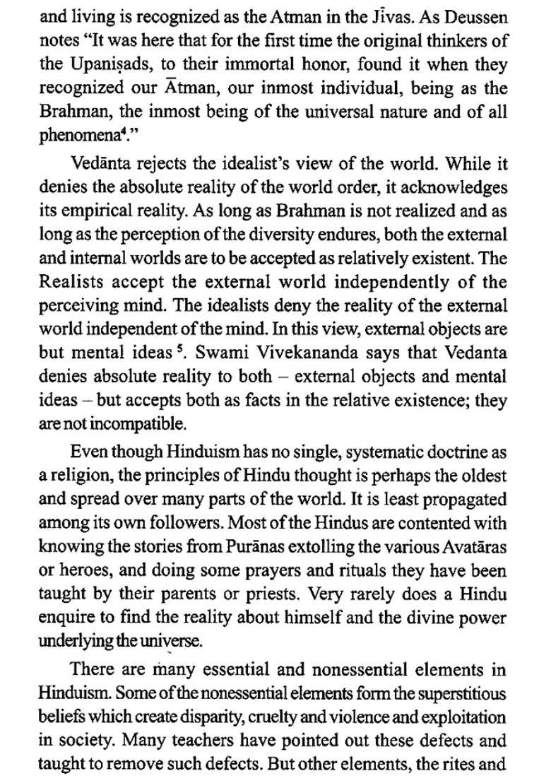 Hinduism- Some Cardinal Principles - Indya