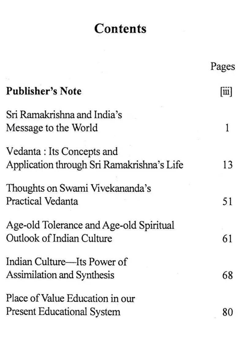Aspects Of Indian Culture Viewed Through Ramakrishna Vivekananda Ideology - Indya