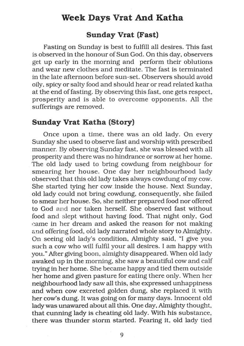 Hindu Vrat Kathayen Including Saptvaar Vrat Kathayen - Indya