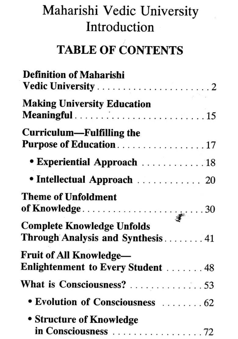 Maharishi Vedic University Introduction - Indya