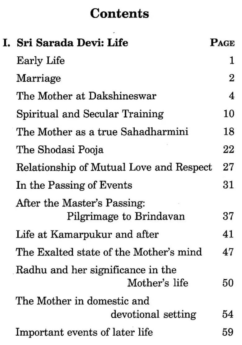 Sri Sarada Devi- The Holy Mother Life And Teachings - Indya