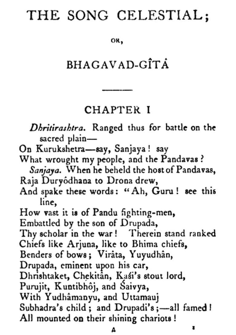 The Song Celestial Or Bhagavat-Gita - Indya
