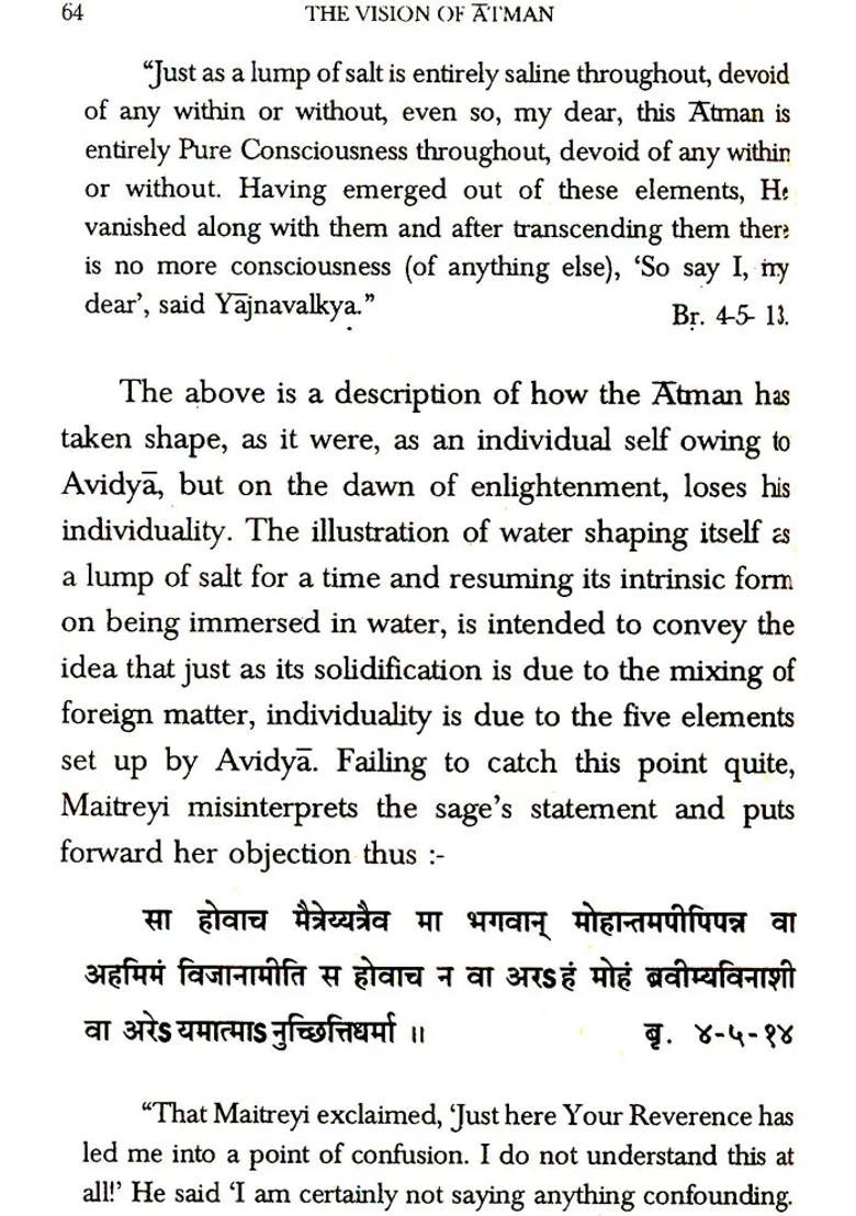 The Vision Of Atman Yajnavalkya S Initiation Of Maitreyi Into The Intuition Of Reality - Indya