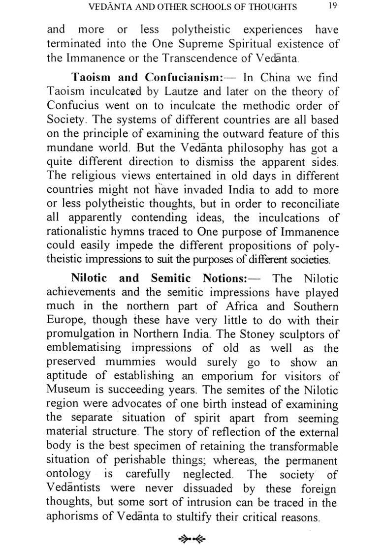 A Few Words On Vedanta Its Morphology And Ontology - Indya