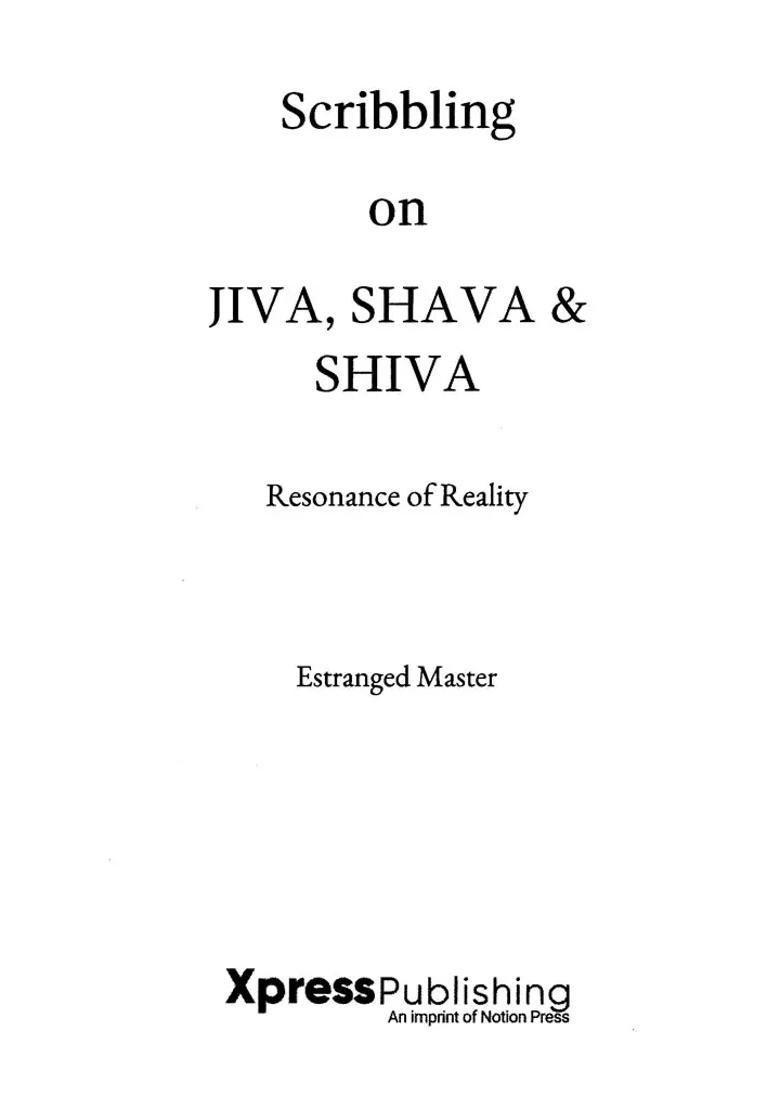 Scribbling On Jiva Shava & Shiva Resonance Of Reality - Indya