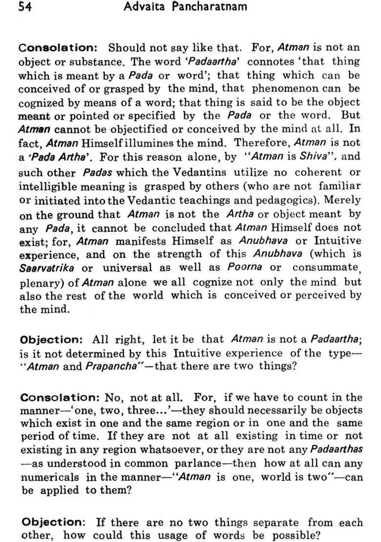 Advaita Pancharatnam An Introduction To The Spiritual Science Of Advaita Vedanta In Five Verses And Book - Indya