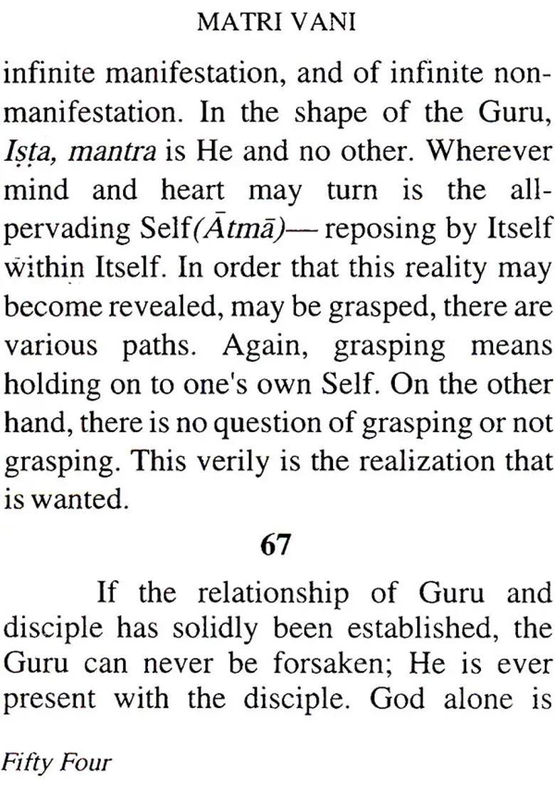 Matri Vani Volume 3 The Voice Of Anandamayi Ma - Indya