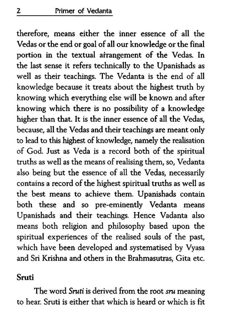 Primer Of Vedanta - Indya