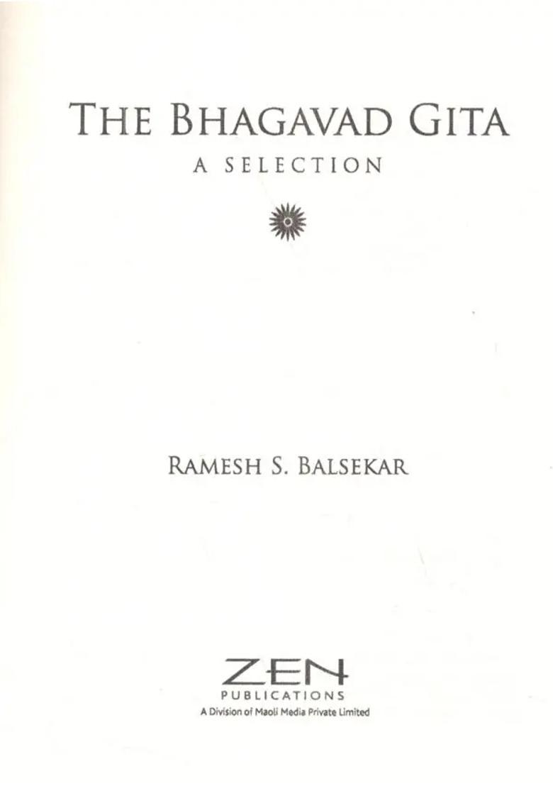 The Bhagavad Gita A Selection - Indya