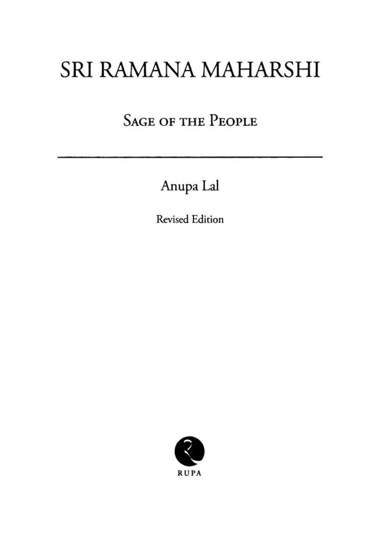 Sri Ramana Maharshi- Sage Of The People Charitavali Series - Indya