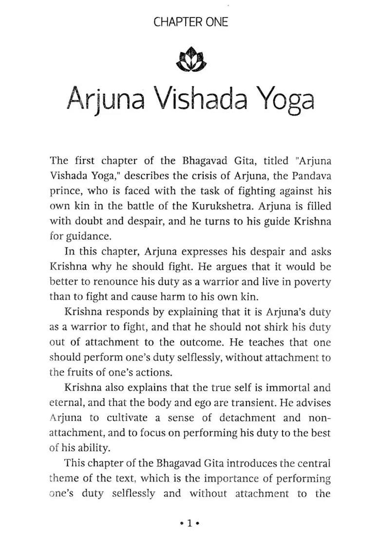The Bhagavad Gita A Simplified Summary - Indya