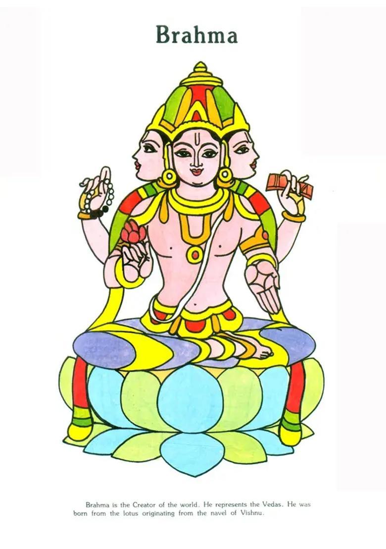 Gods And Goddesses- See And Paint Part-2 A Pictorial Book - Indya