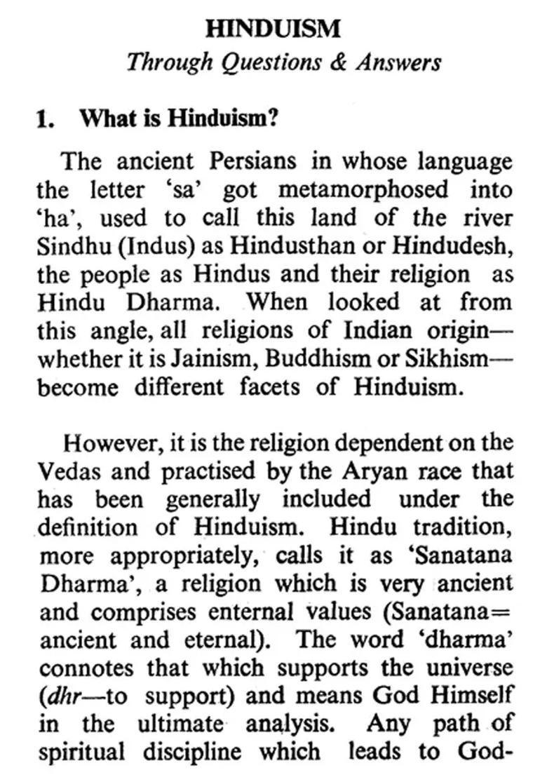 Hinduism Through Questions & Answers - Indya