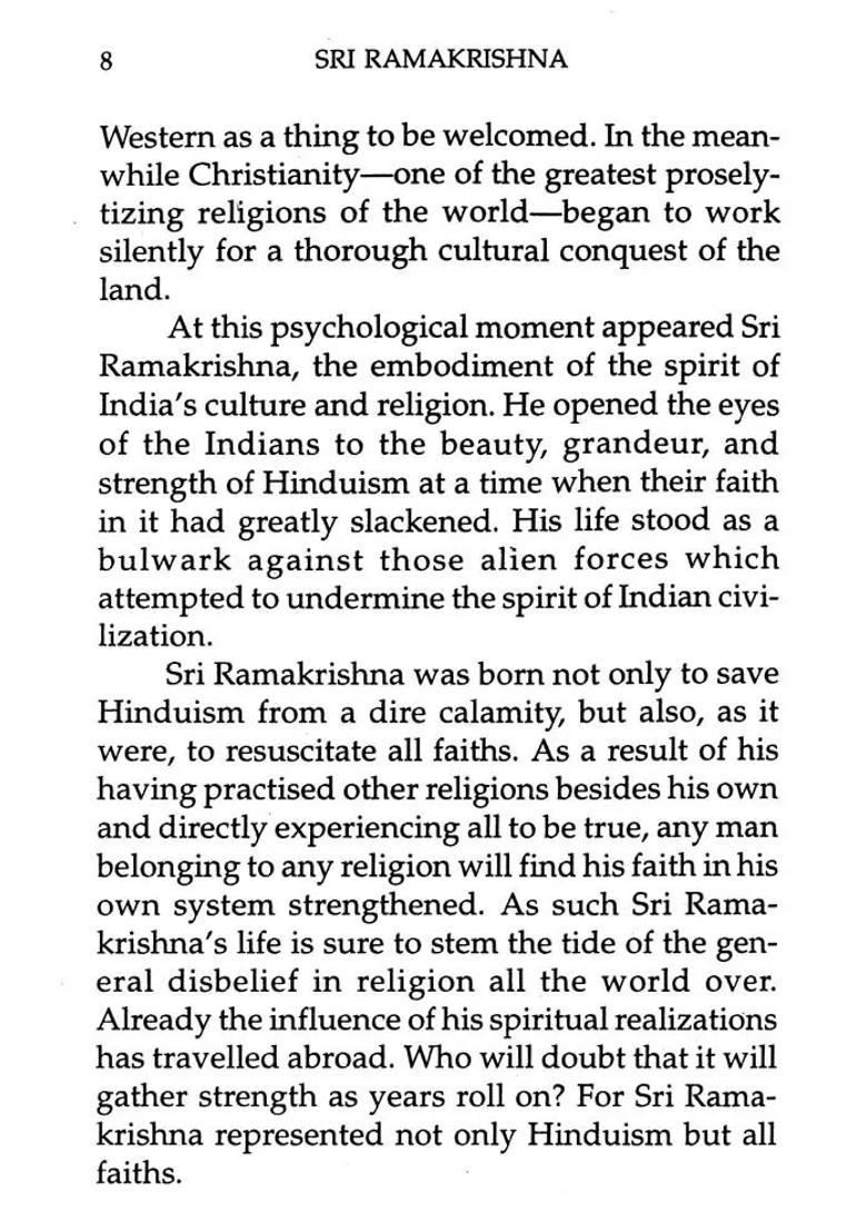 A Short Life Of Sri Ramakrishna - Indya