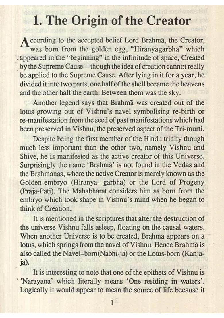 Brahma Gods And Goddesses Of India- 2 An Old And Rare Book - Indya