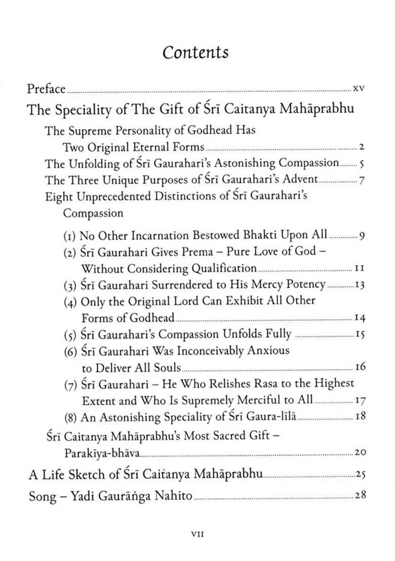 The Speciality Of The Gift Of Sri Caitanya Mahaprabhu - Indya