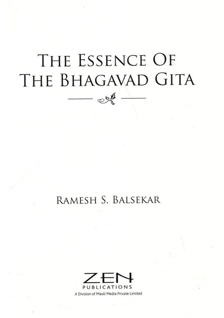 The Essence Of The Bhagavad Gita - Indya