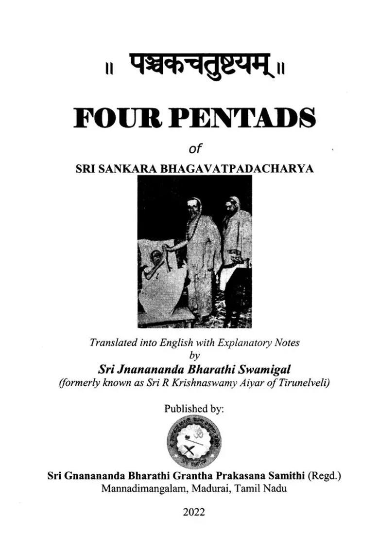 -Four Pentads Of Sri Sankara Bhagavat Padacharya - Indya