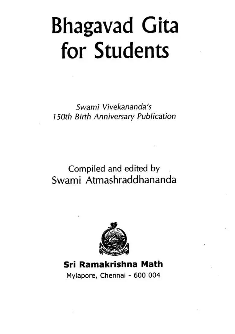 Bhagavad Gita For Students - Indya