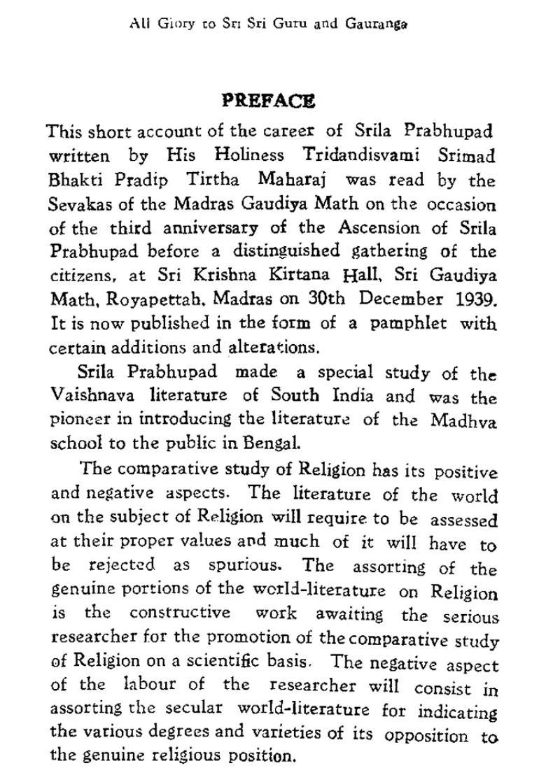 Srila Sarasvati Thakur- A Short Sketch Of His Career And Teachings - Indya