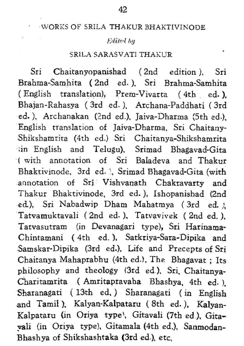 Srila Sarasvati Thakur- A Short Sketch Of His Career And Teachings - Indya