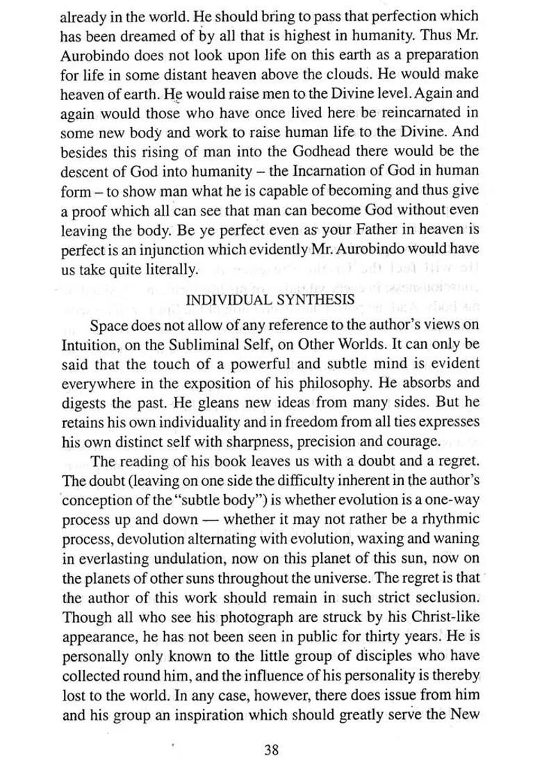 Reviews Of Sri Aurobindo
