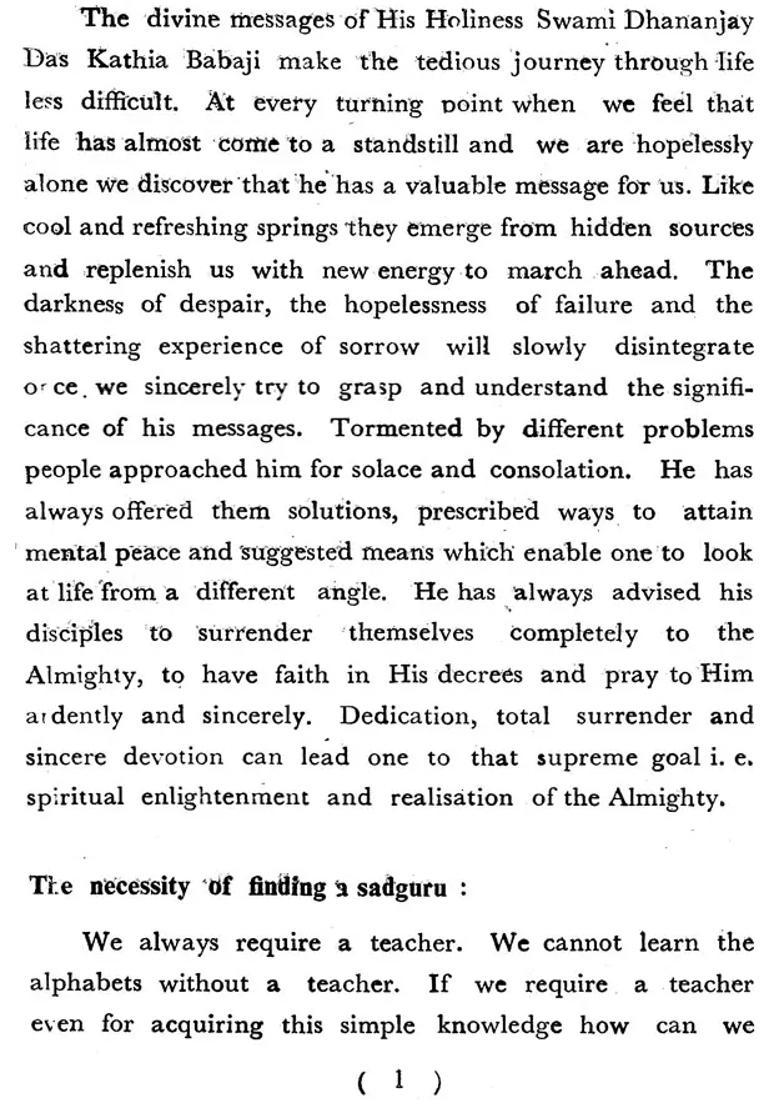 The Immortal Messages Of Swami Dhananjay Das Kathia Baba Ji Maharaj An Old And Rare Book - Indya