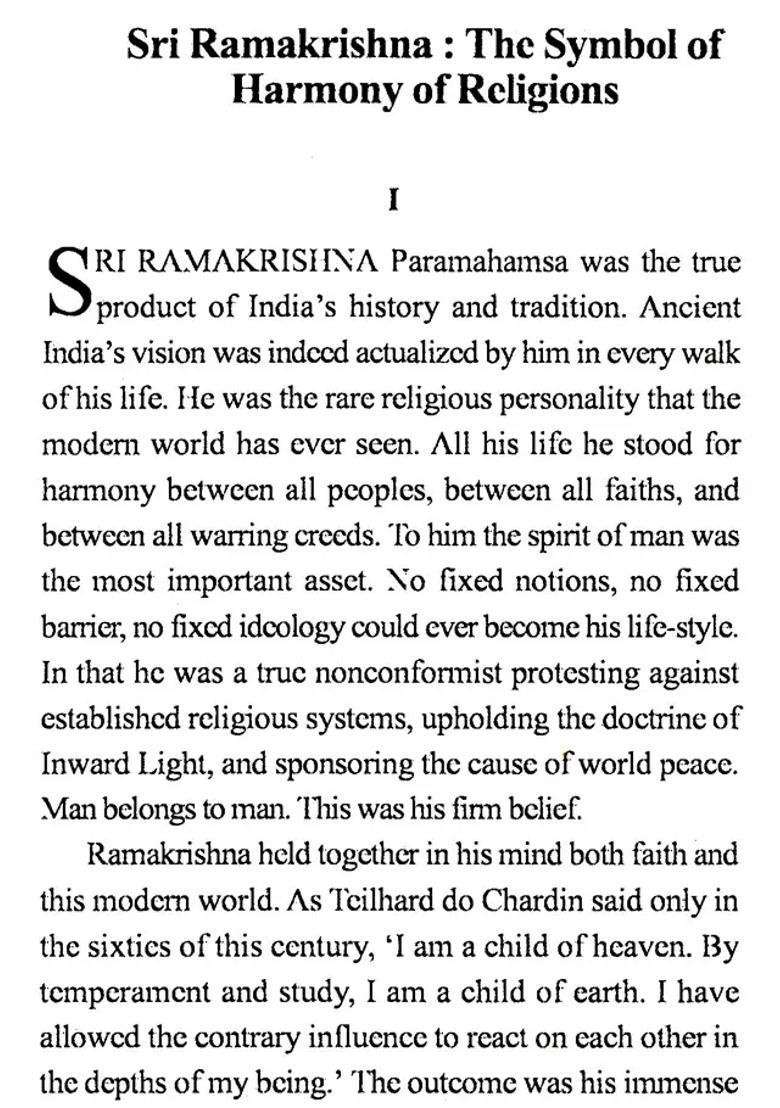 Sri Ramakrishna- The Symbol Of Harmony Of Religions - Indya