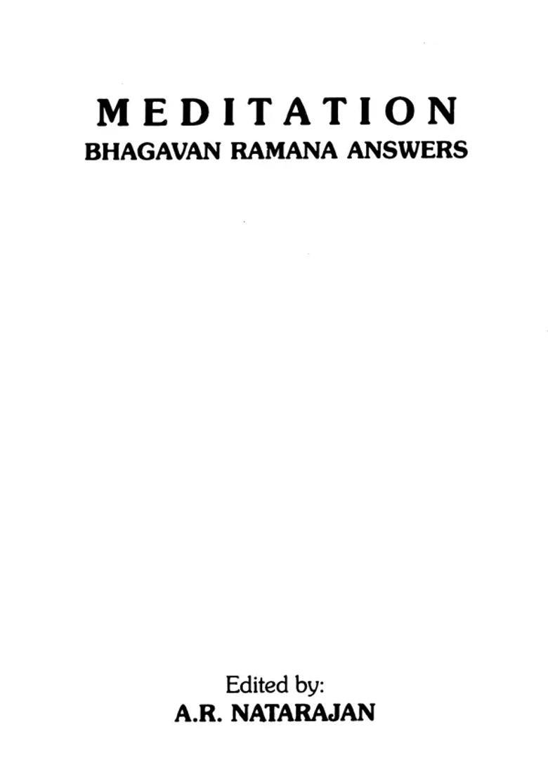 Meditation Bhagavan Ramana Answers - Indya