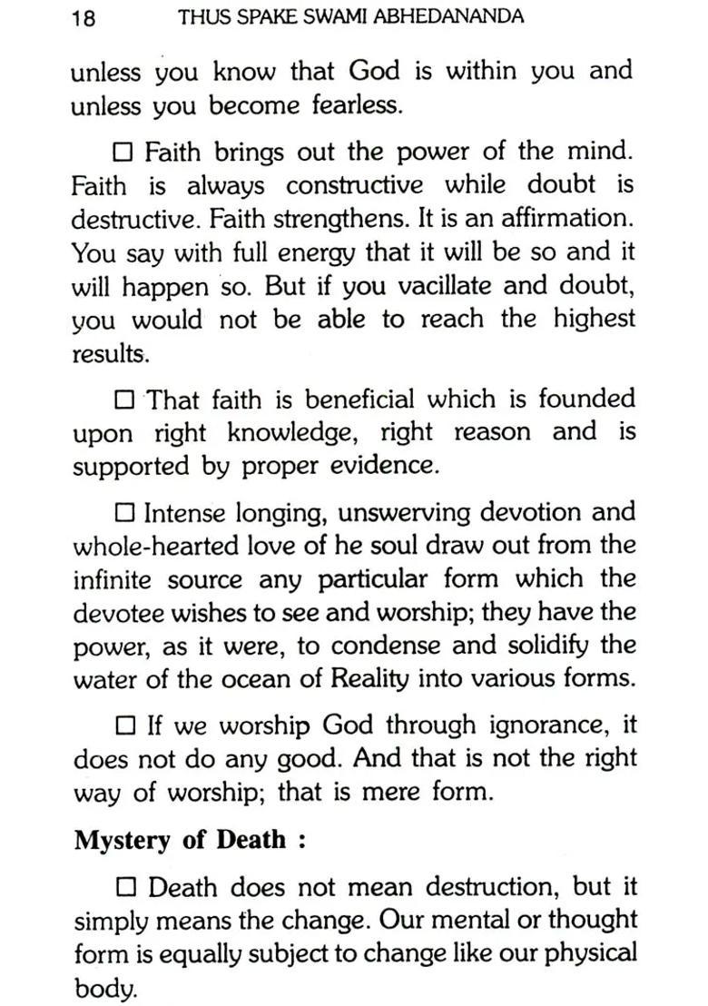 Thus Spake Swami Abhedananda - Indya