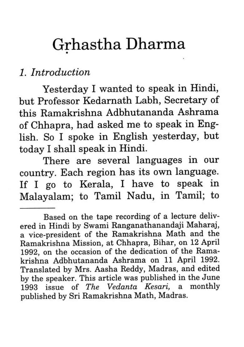 Grihastha Dharma - Indya