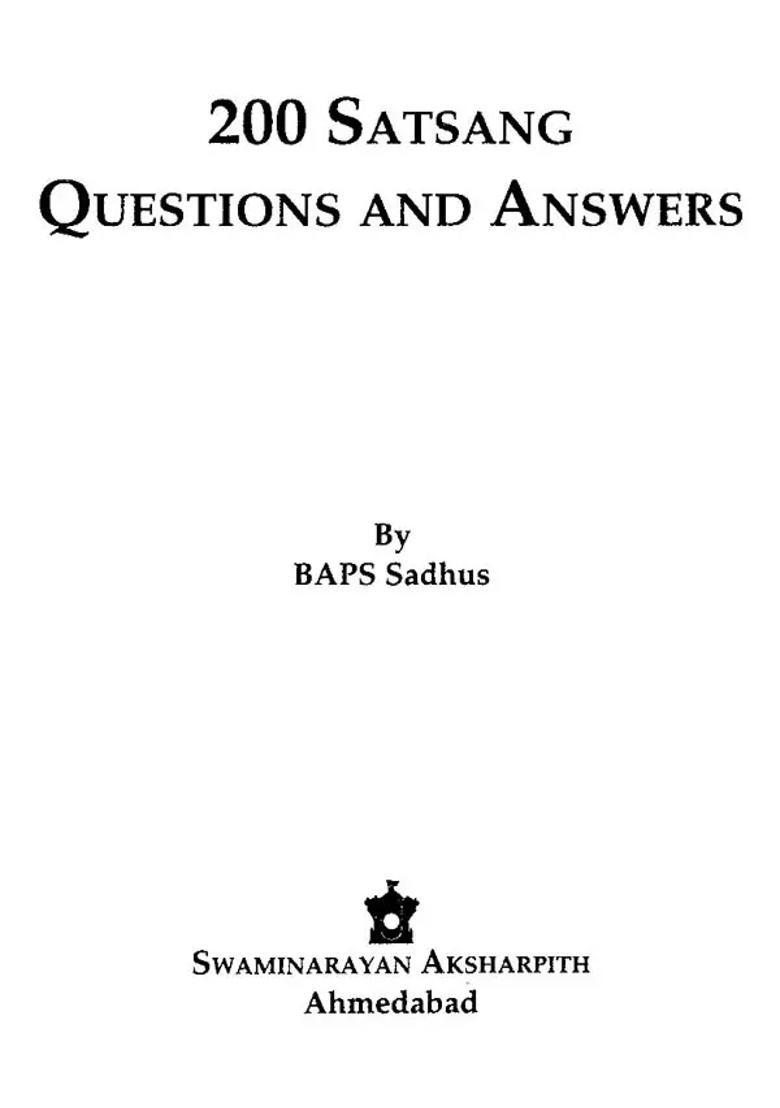 200 Satsang Questions & Answers- Pocket Size - Indya