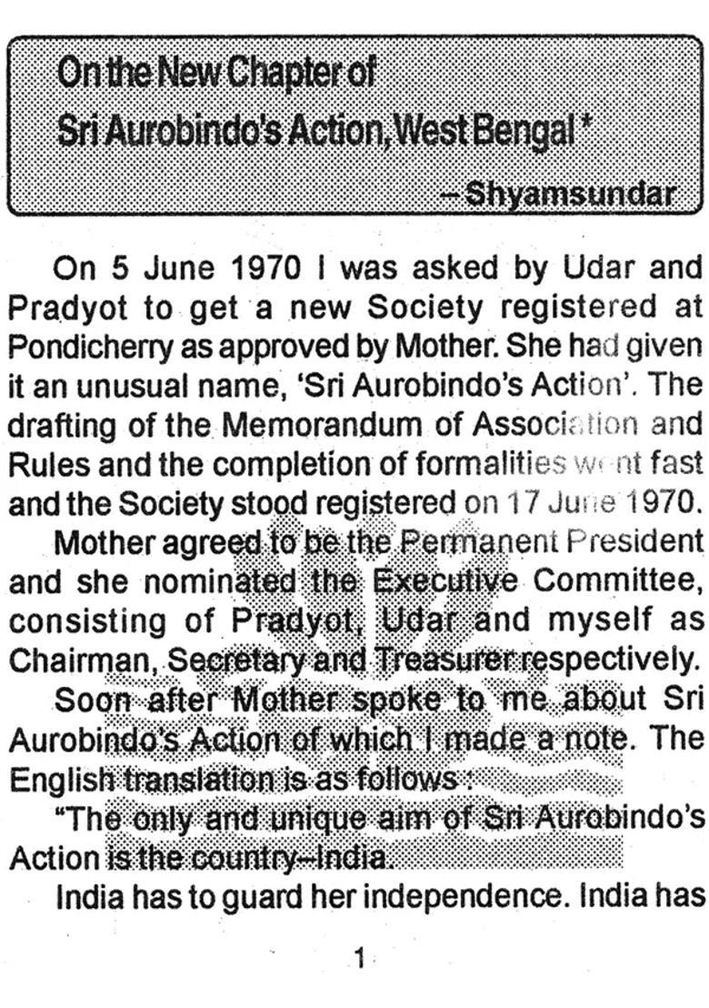 Genesis Of Sri Aurobindo