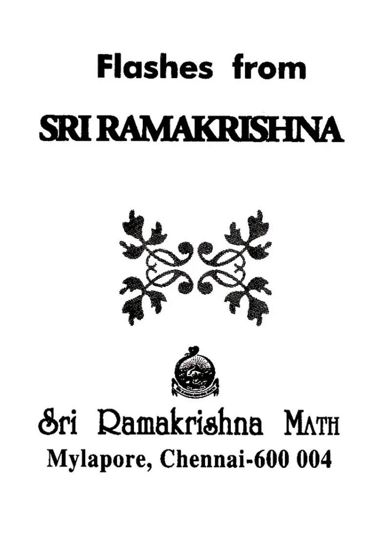 Flashes From Sri Ramakrishna Pocket Book - Indya