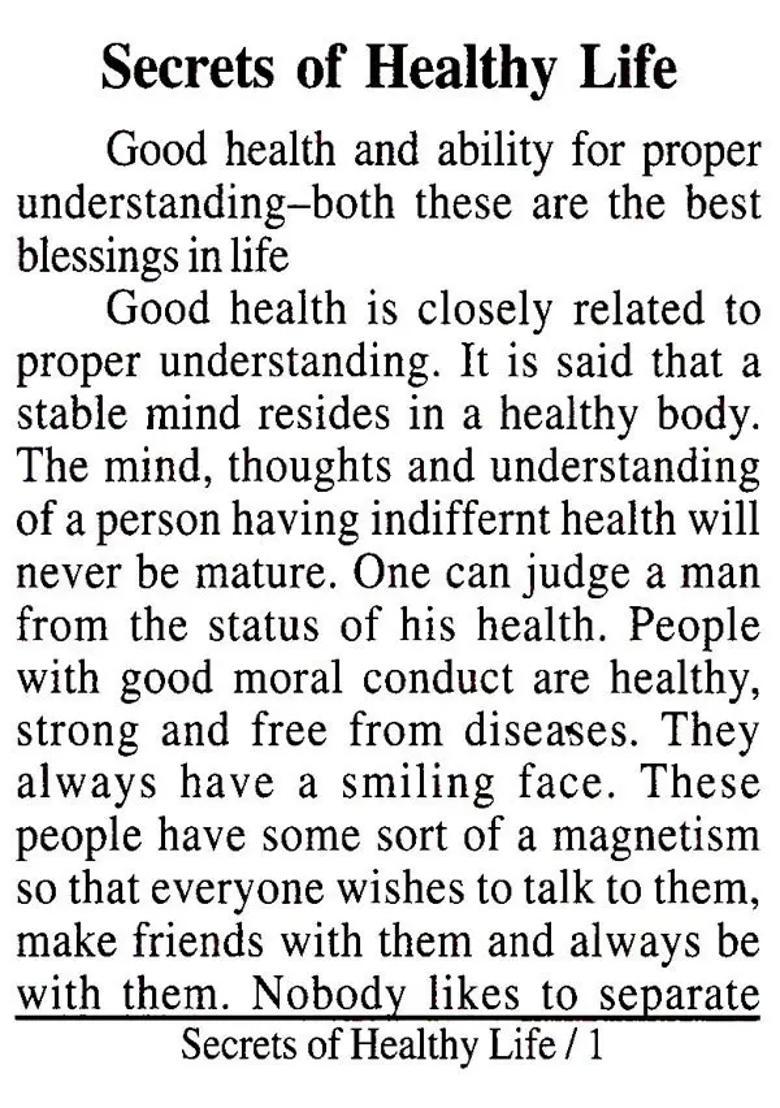 Secretes Of Healthy Life - Indya