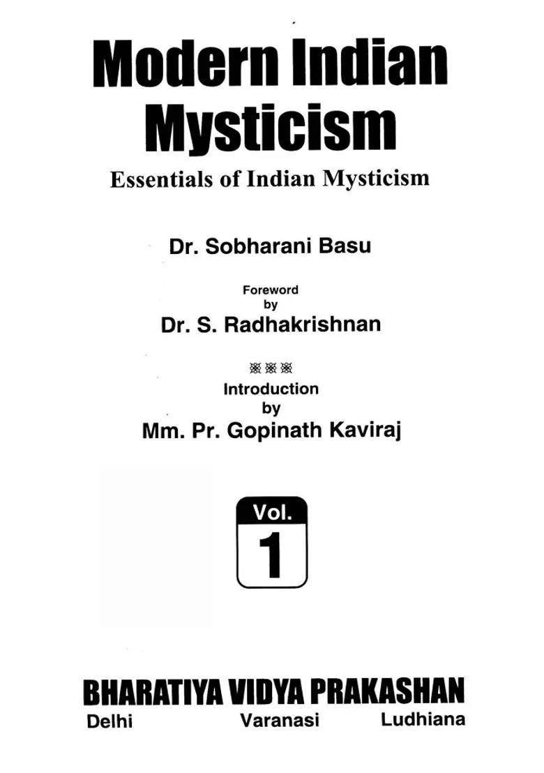 Modern Indian Mysticism- Essentials Of Indian Mysticism Set Of 3 Volumes - Indya