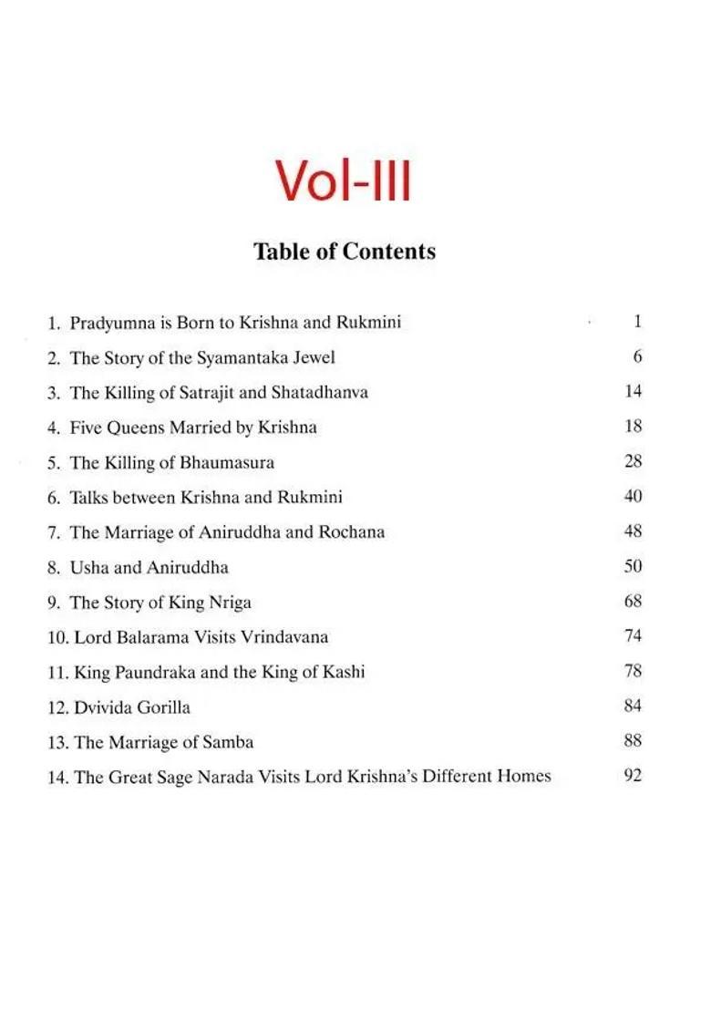 The Stories Of Shri Krishna- The Supreme Personality Of Godhead Set Of 4 Volumes - Indya