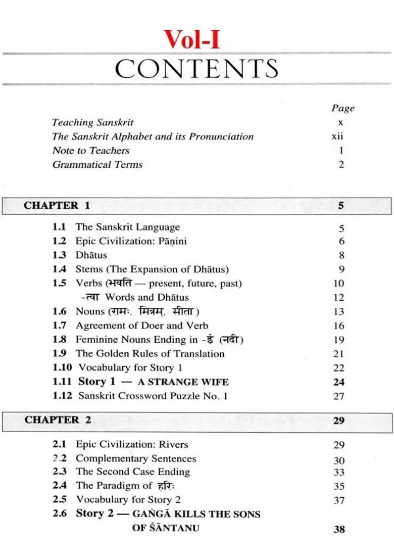 Stories From The Mahabharata - A Sanskrit Coursebook For Intermediate Level With Dvd Inside Set Of 3 Volumes - Indya