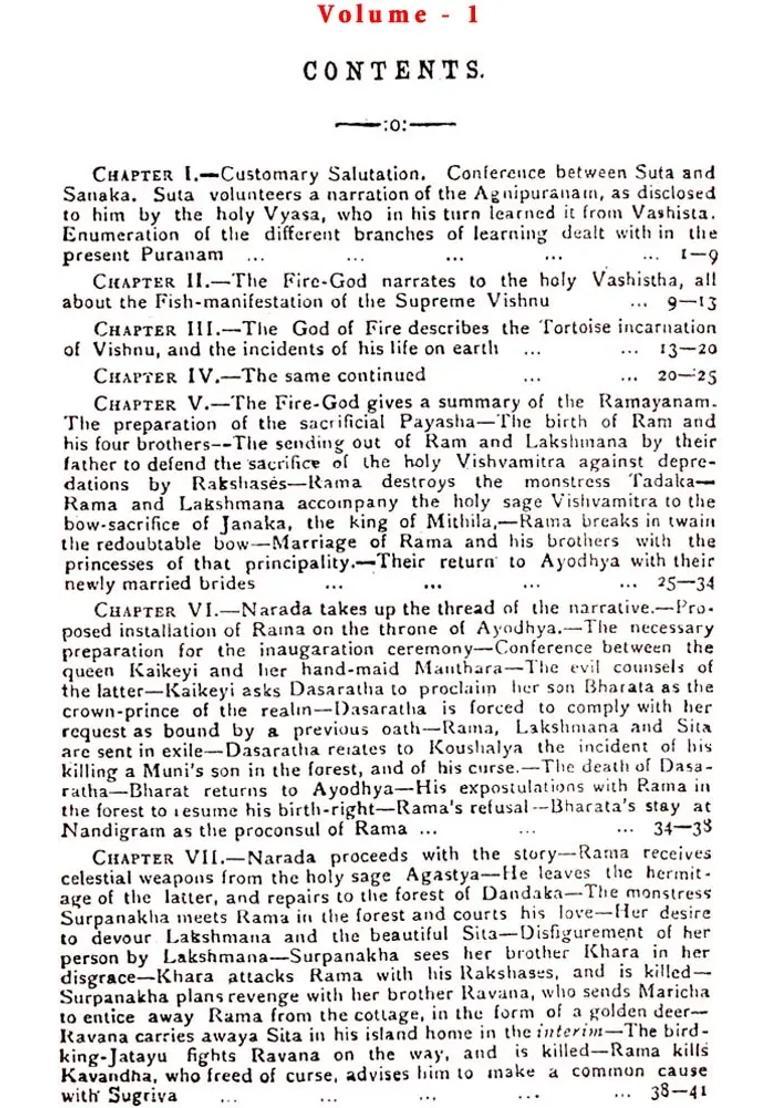 The Agni Purana Set Of 2 Volumes - Indya