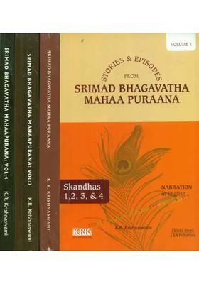 Stories And Episodes From Srimad Bhagavatha Maha Purana Set Of 4 Volumes