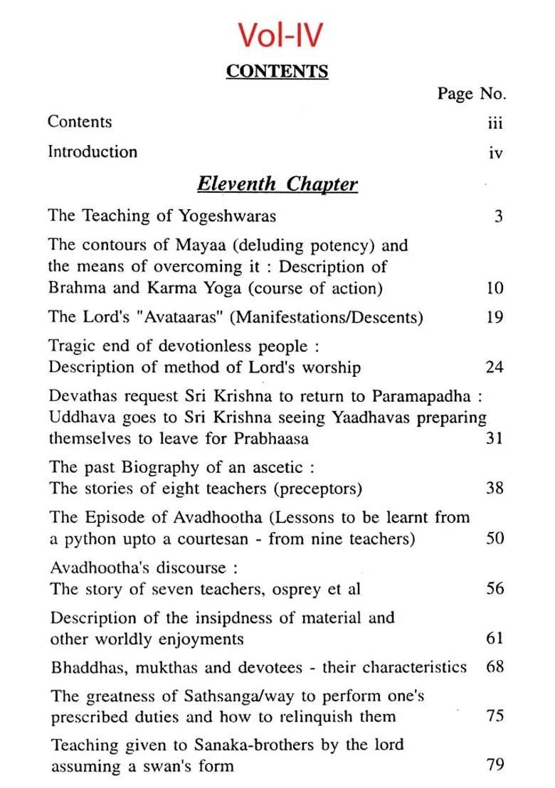 Stories And Episodes From Srimad Bhagavatha Maha Purana Set Of 4 Volumes - Indya