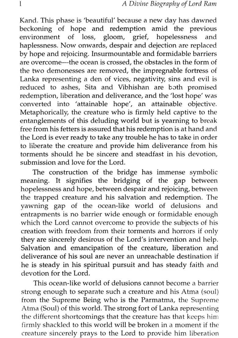 A Divine Biography Of Lord Ram And Glory Of Lord